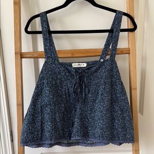 NATURAL LIFE Blue Sleeveless Crop Tank Top